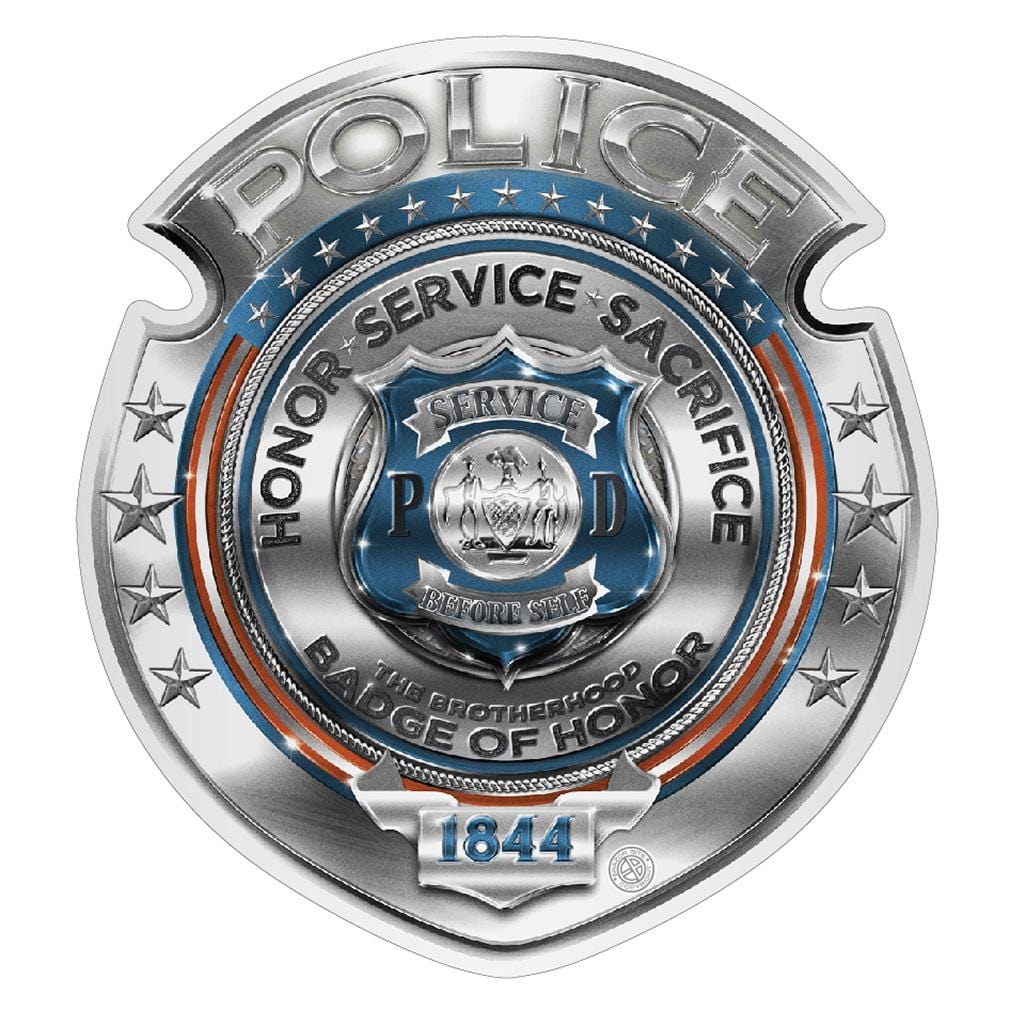 Police Honor Courage sacrifice badge Premium Reflective Decal