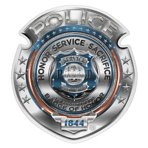 More Picture, Police Honor Courage sacrifice badge Premium Reflective Decal