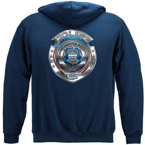More Picture, Police Honor Courage Sacrifice Badge Premium Hooded Sweat Shirt
