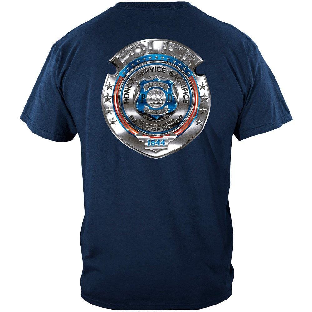 Police Honor Courage Sacrifice Badge Premium Long Sleeves