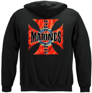 More Picture, Hardcore Marines Premium Hooded Sweat Shirt