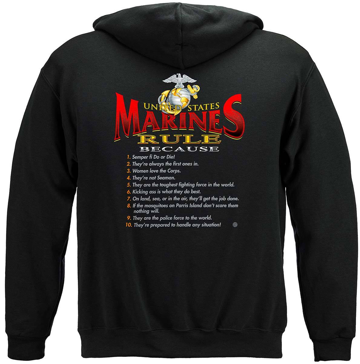Rules Marines Premium Hooded Sweat Shirt