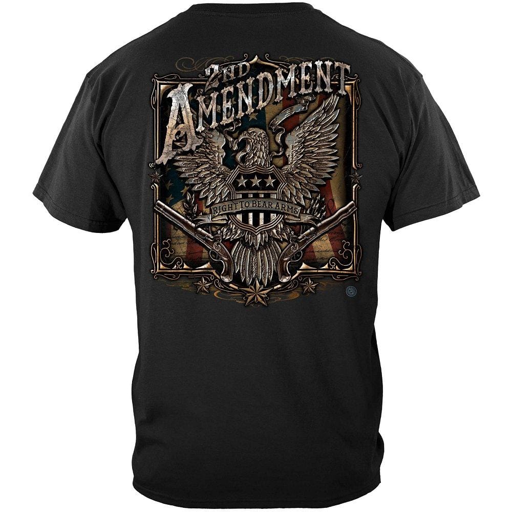 2nd Amendment Eagle Silver Foil Premium T-Shirt
