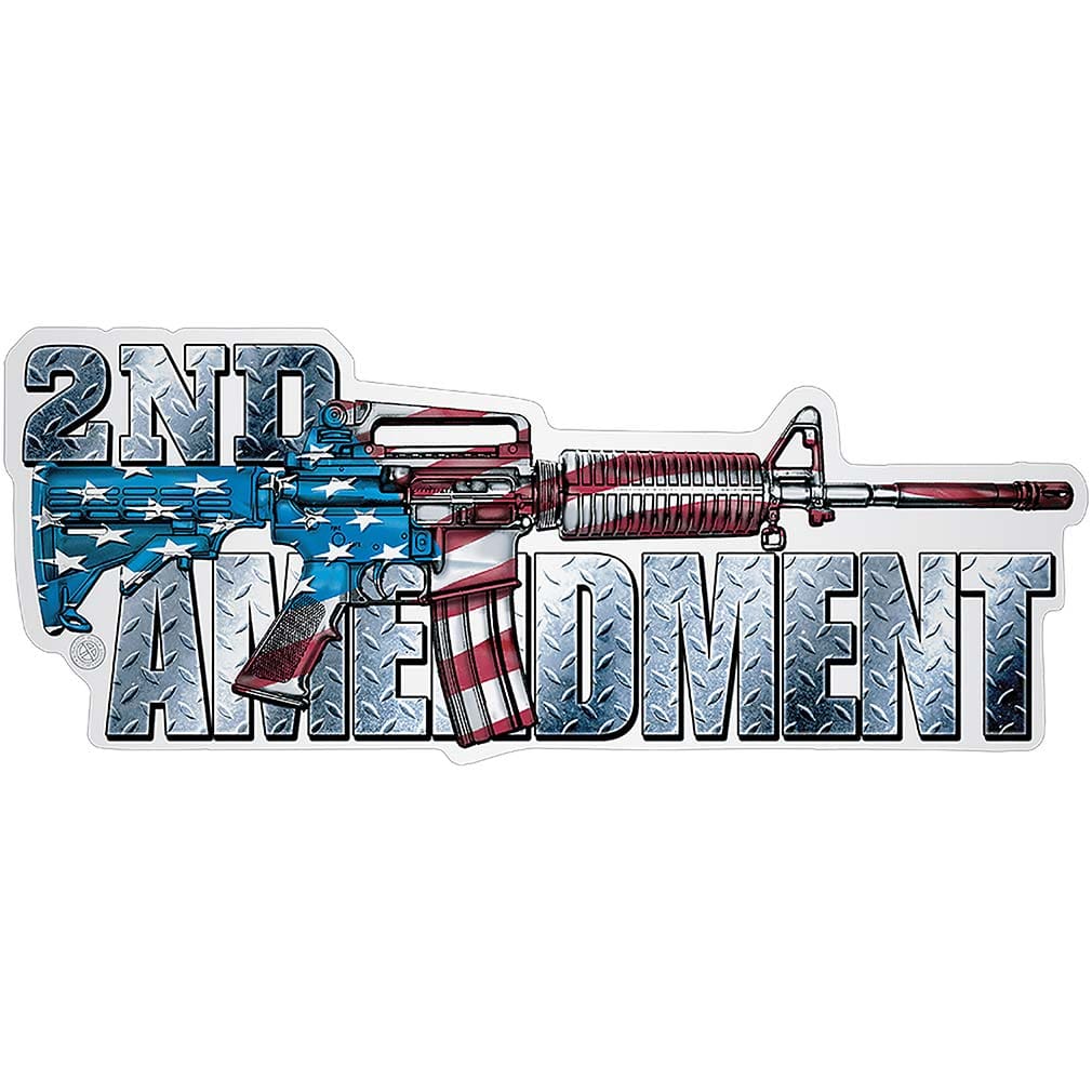 2A Ar15 Second Amendment Flag Premium Reflective Decal