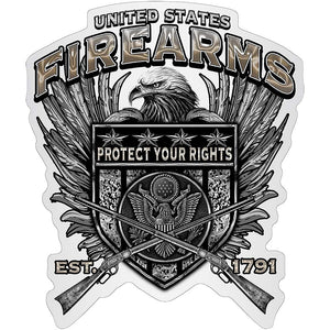 More Picture, 2A 2nd Amendment United States Fire Arms Premium Reflective Decal