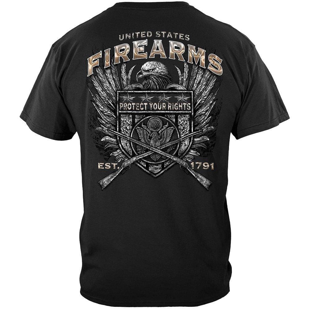 United States Fire Arms Silver Foil Premium Hooded Sweat Shirt