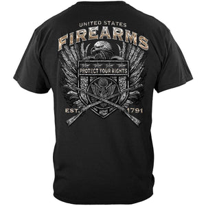 More Picture, United States Fire Arms Silver Foil Premium T-Shirt