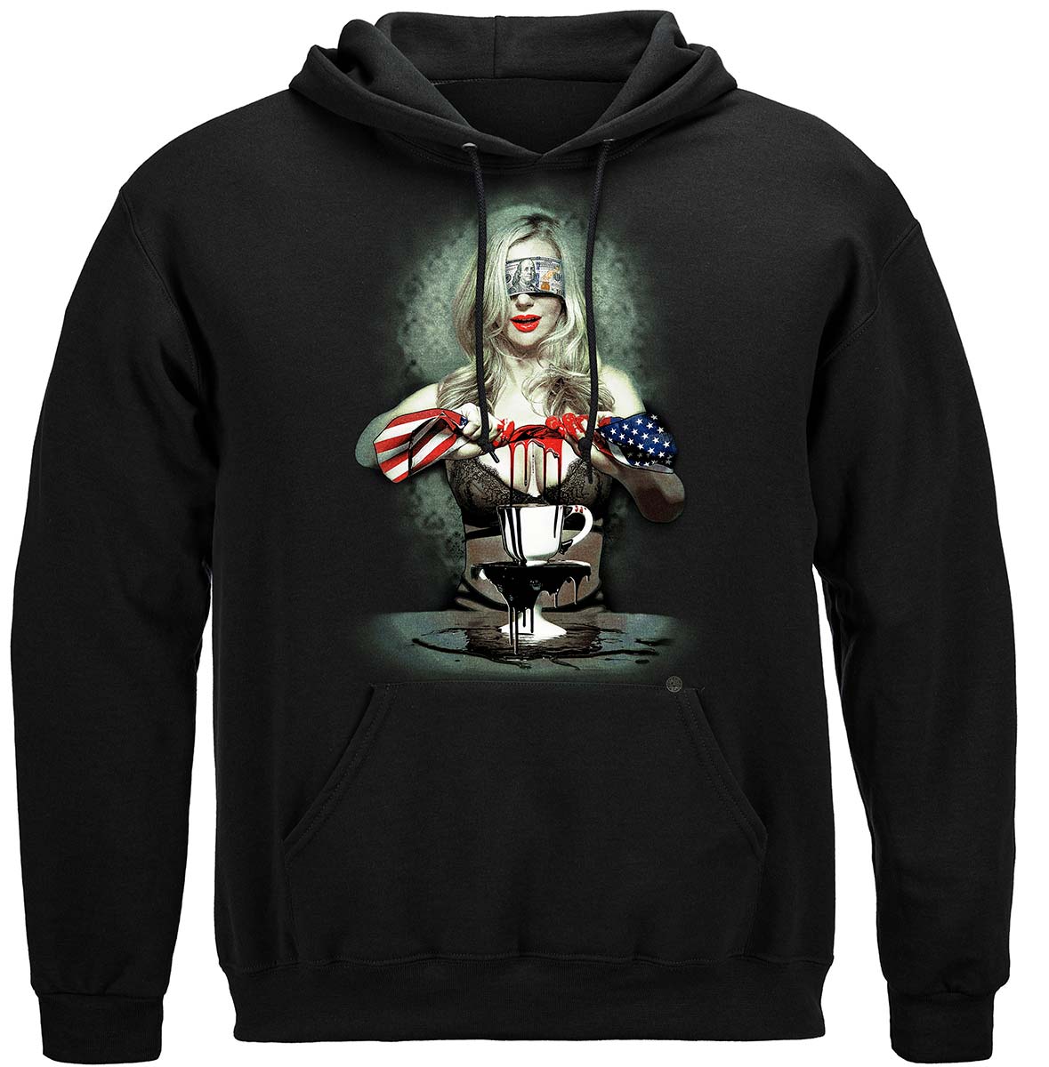 Blood For Oil Premium Hooded Sweat Shirt