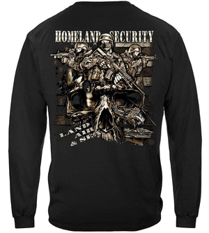 More Picture, Homeland Security Land Air and Sea Premium Hooded Sweat Shirt