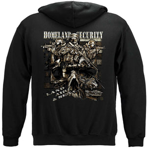 More Picture, Homeland Security Land Air and Sea Premium Hooded Sweat Shirt