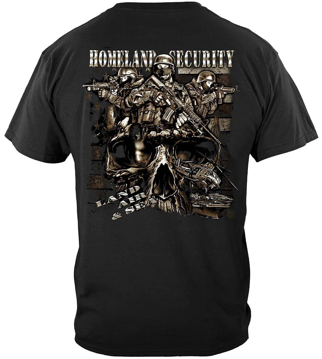Homeland Security Land Air and Sea Premium Hooded Sweat Shirt