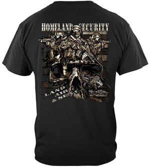 More Picture, Homeland Security Land Air and Sea Premium Hooded Sweat Shirt