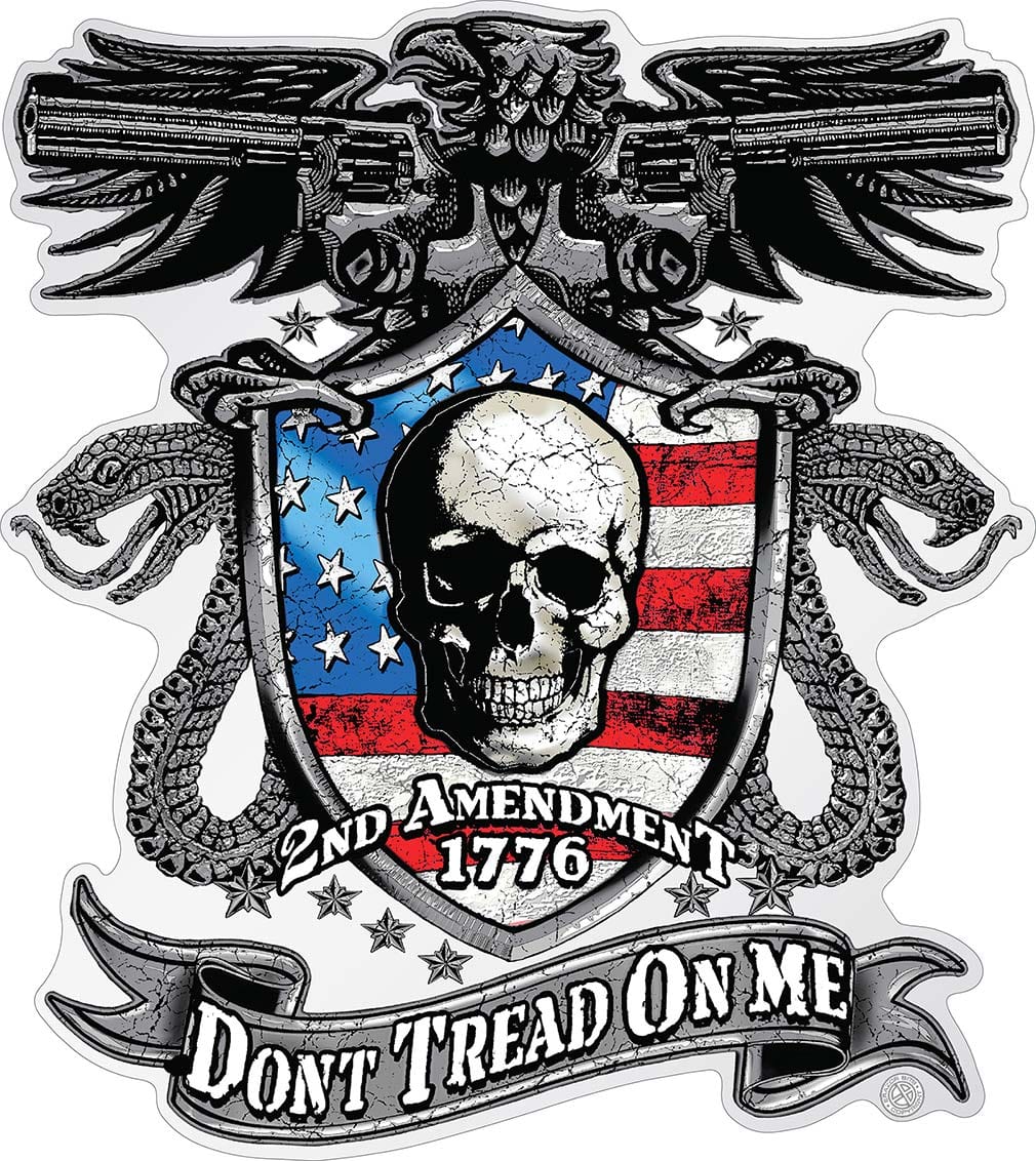 2nd Amendment Don&#39;t Tread On Me Premium Reflective Decal