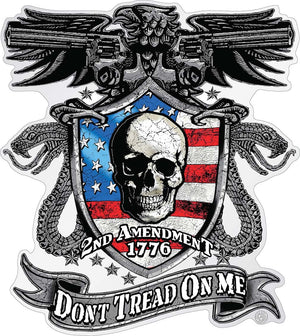 More Picture, 2nd Amendment Don't Tread On Me Premium Reflective Decal