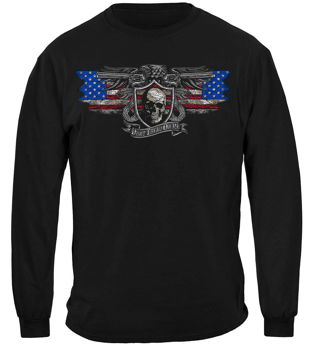 2nd Amendment Don&#39;t Tread On Me Silver Foil Premium T-Shirt
