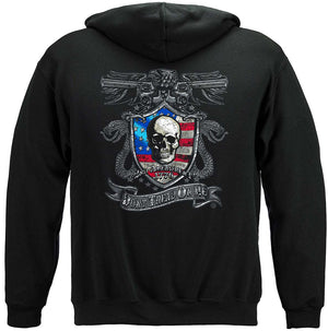 More Picture, 2nd Amendment Don't Tread On Me Silver Foil Premium Hooded Sweat Shirt