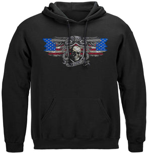 More Picture, 2nd Amendment Don't Tread On Me Silver Foil Premium Hooded Sweat Shirt