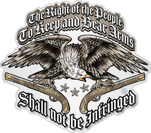 More Picture, 2A 2nd Amendment Eagle Tattoo Premium Reflective Decal
