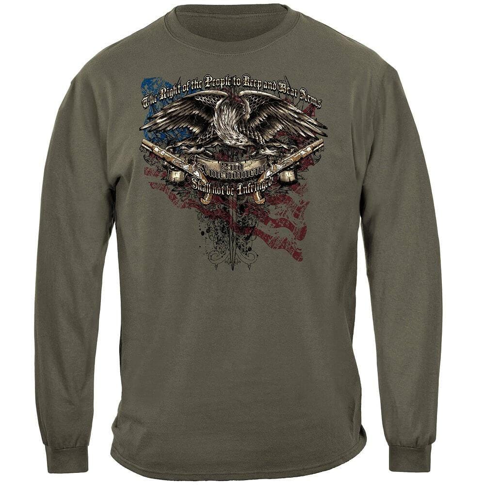 2nd Amendment Eagle Tattoo Premium Men&#39;s Hooded Sweat Shirt