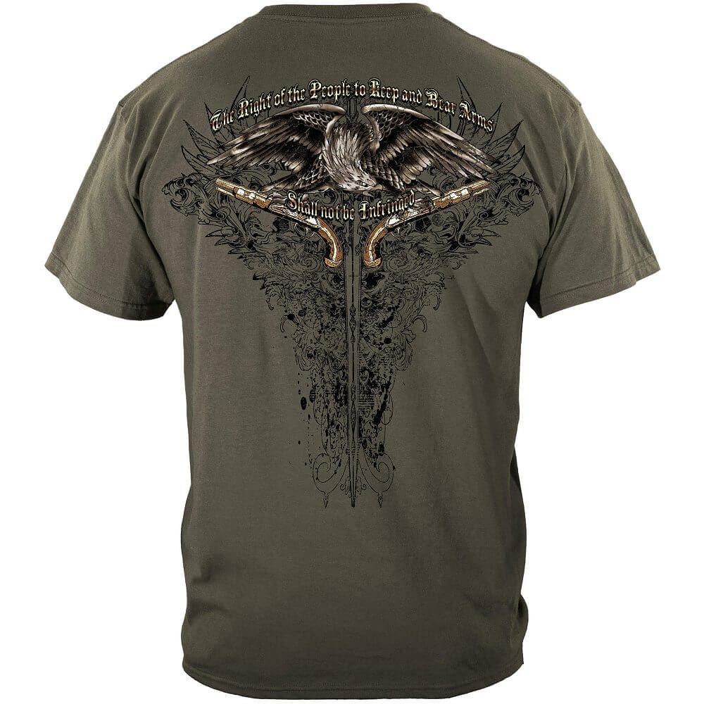 2nd Amendment Eagle Tattoo Premium Men&#39;s Hooded Sweat Shirt