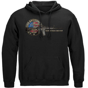 More Picture, 2nd Amendment Distressed Premium Hooded Sweat Shirt
