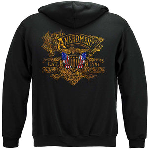 More Picture, 2nd Amendment Gold Vintage Premium Hooded Sweat Shirt