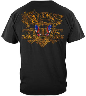 More Picture, 2nd Amendment Gold Vintage Premium Hooded Sweat Shirt