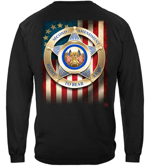More Picture, 2nd Amendment Colonial Flag Premium Hooded Sweat Shirt