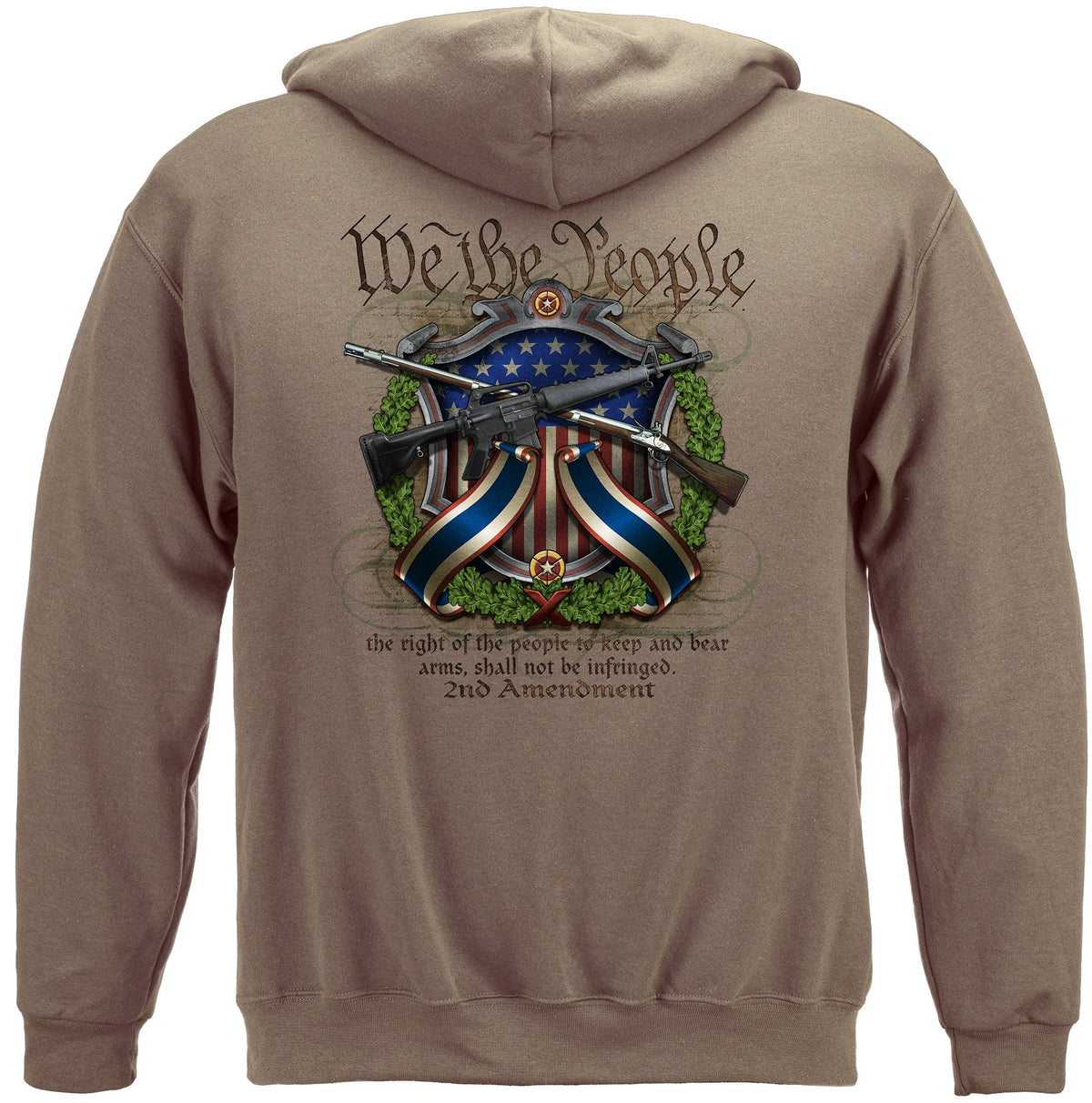 We The People 2nd Amendment Crossed Arms Premium Men&#39;s Hooded Sweat Shirt