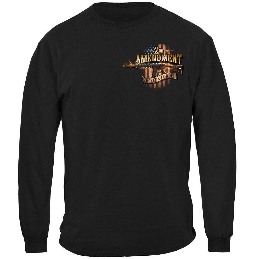 2nd Amendment Attack Eagle With Double AR15 Premium Men&#39;s Hooded Sweat Shirt