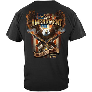 More Picture, 2nd Amendment Attack Eagle With Double AR15 Premium Men's Hooded Sweat Shirt