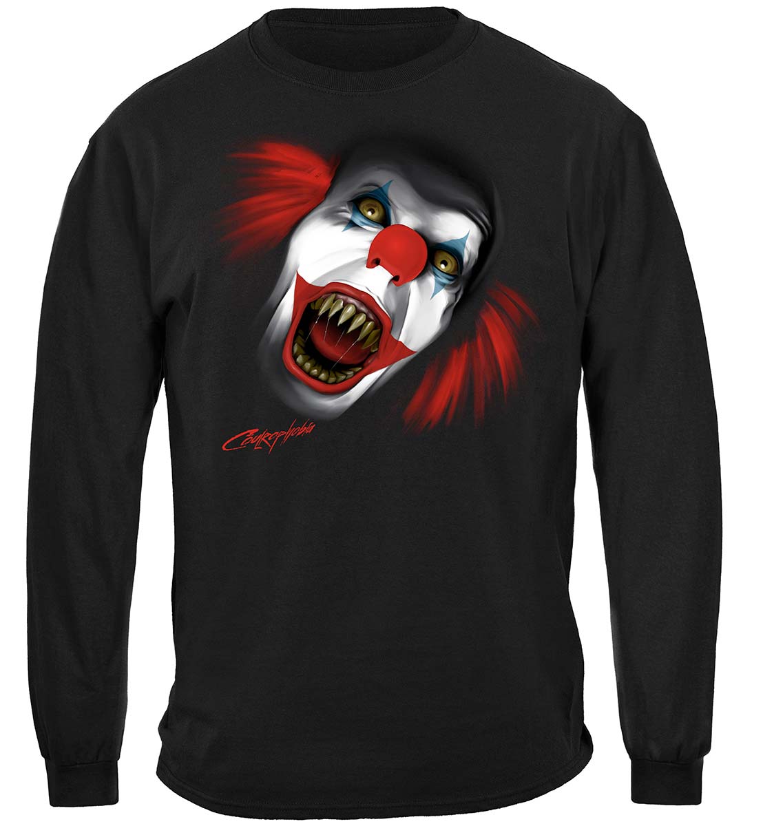 Evil Clown Screaming Long Sleeves