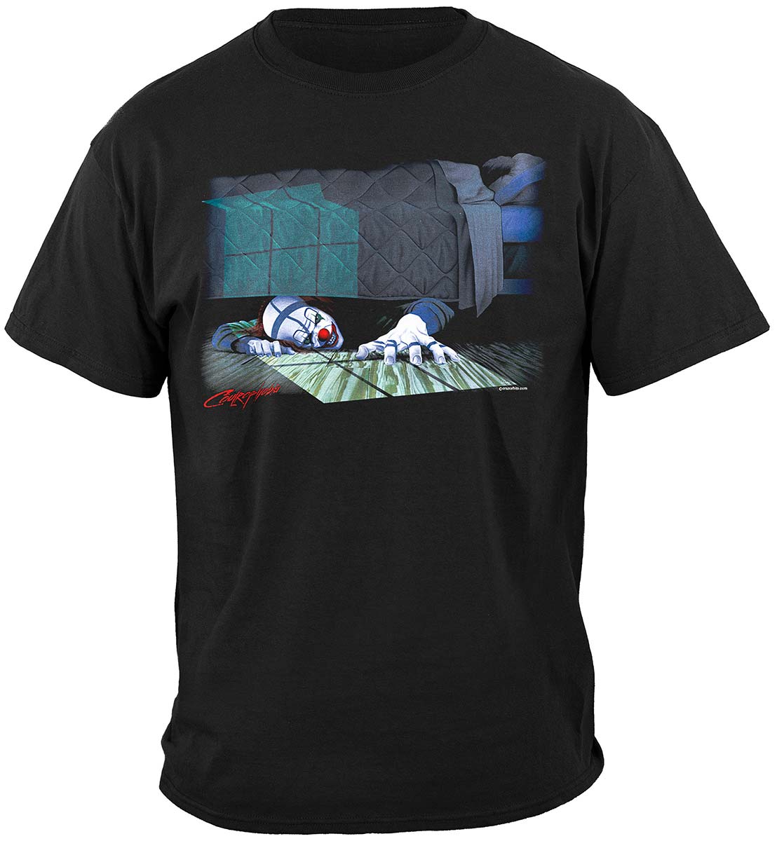 Evil Clown Under Bed T-Shirt