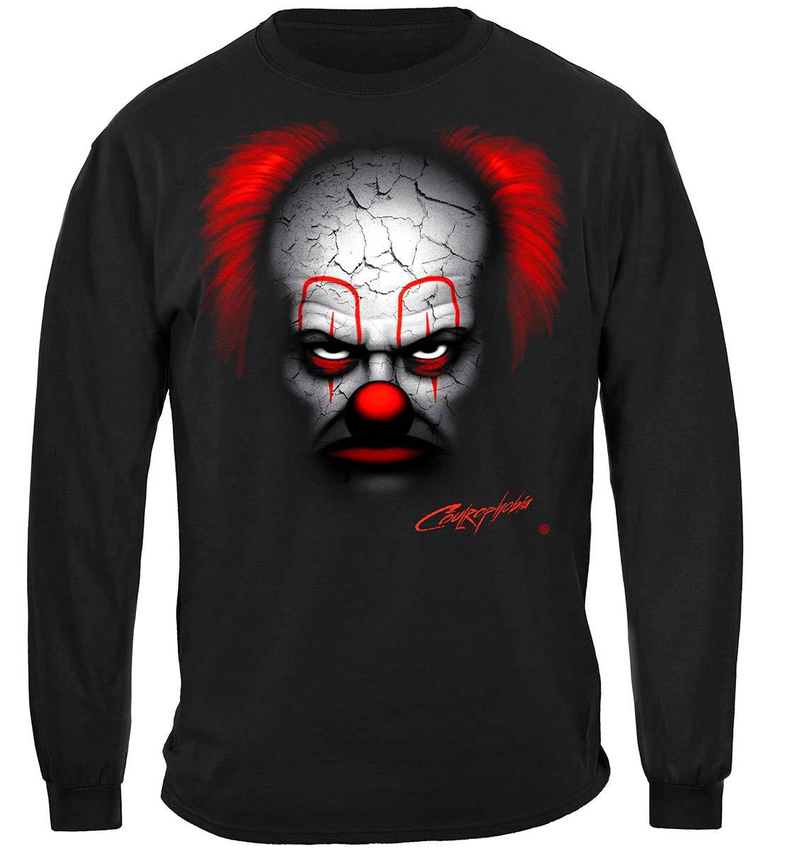 Evil Clown Scary Hooded Sweat Shirt