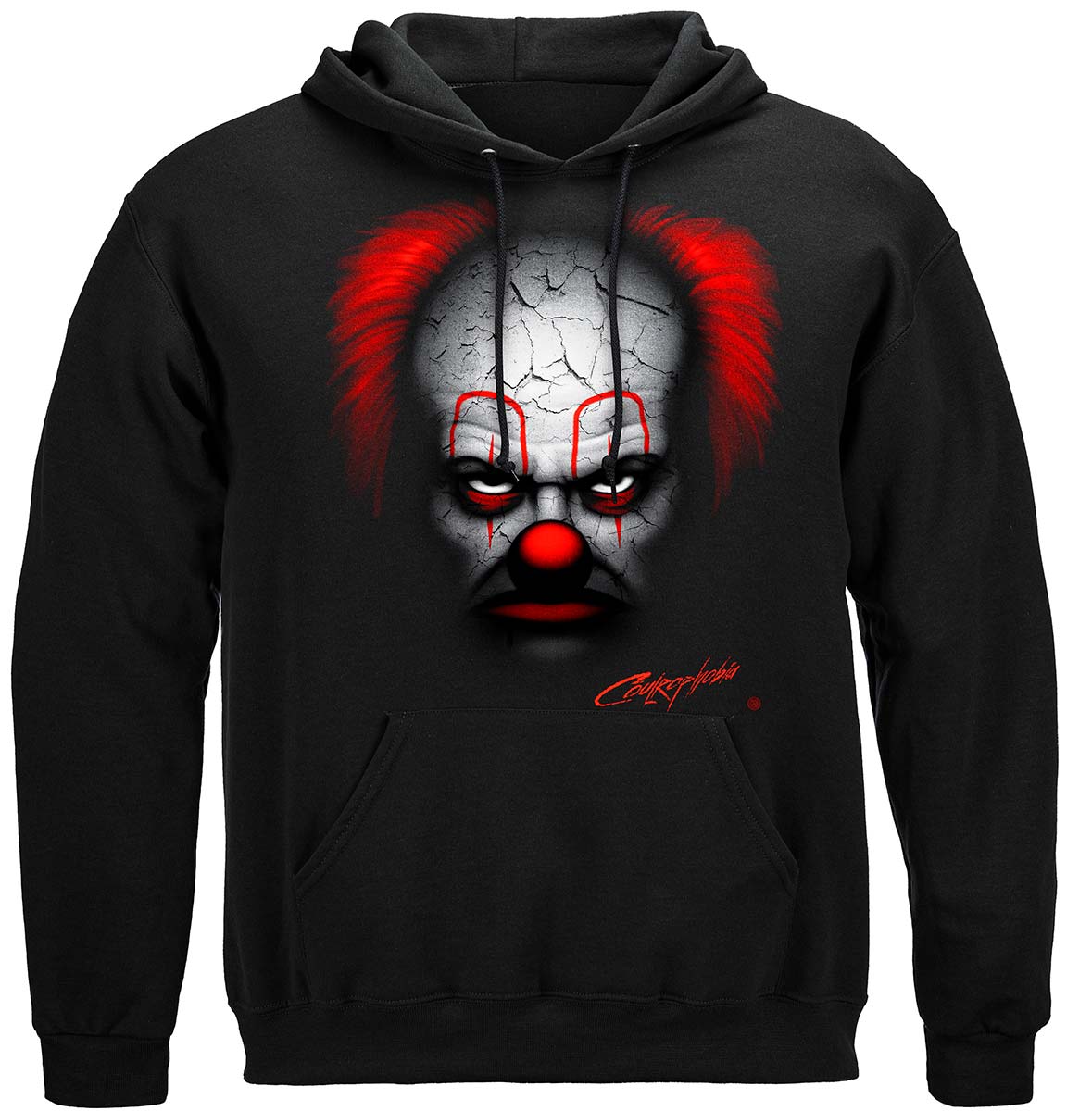 Evil Clown Scary Hooded Sweat Shirt