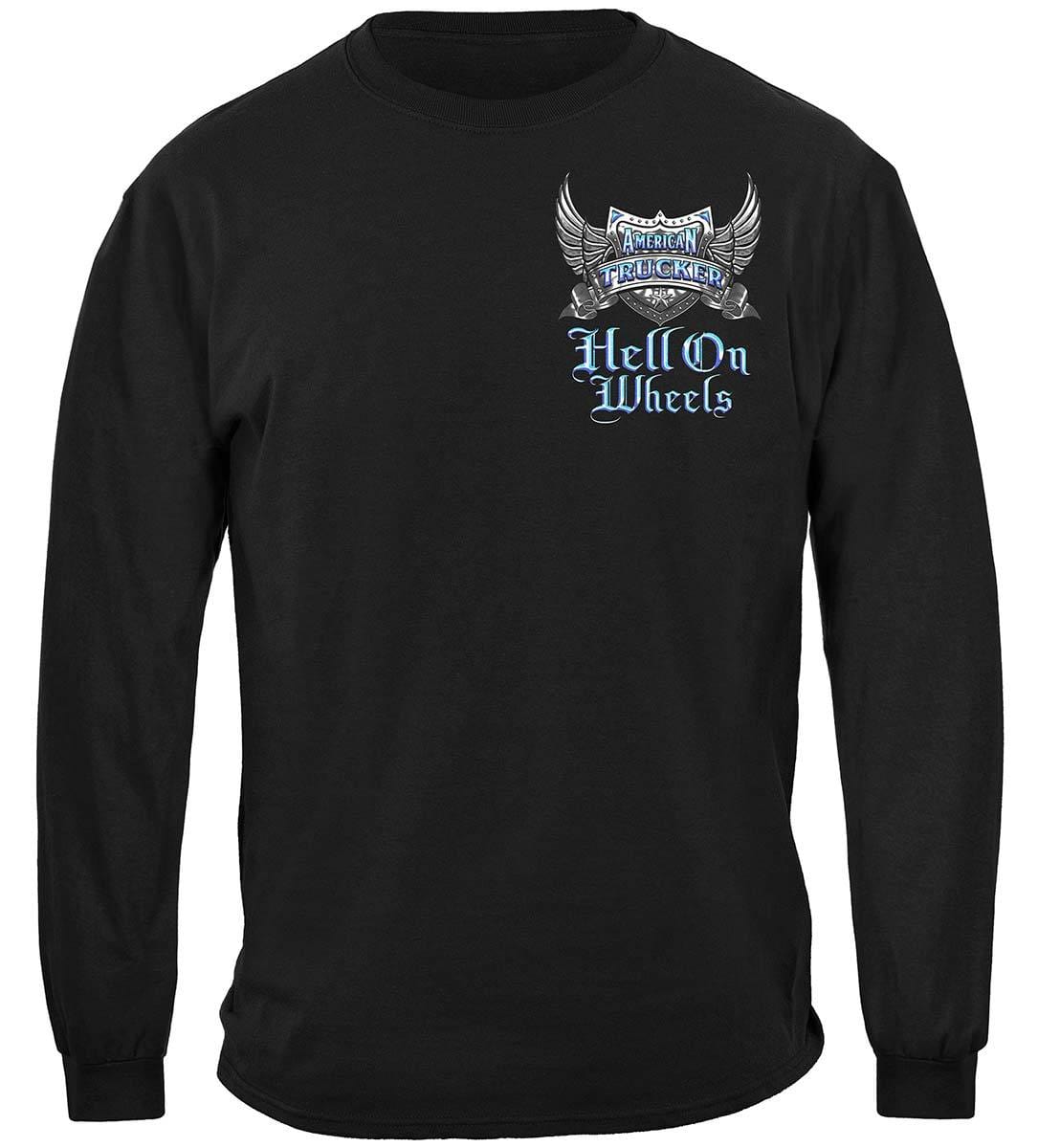 Trucker Hell On Wheels Premium Hooded Sweat Shirt