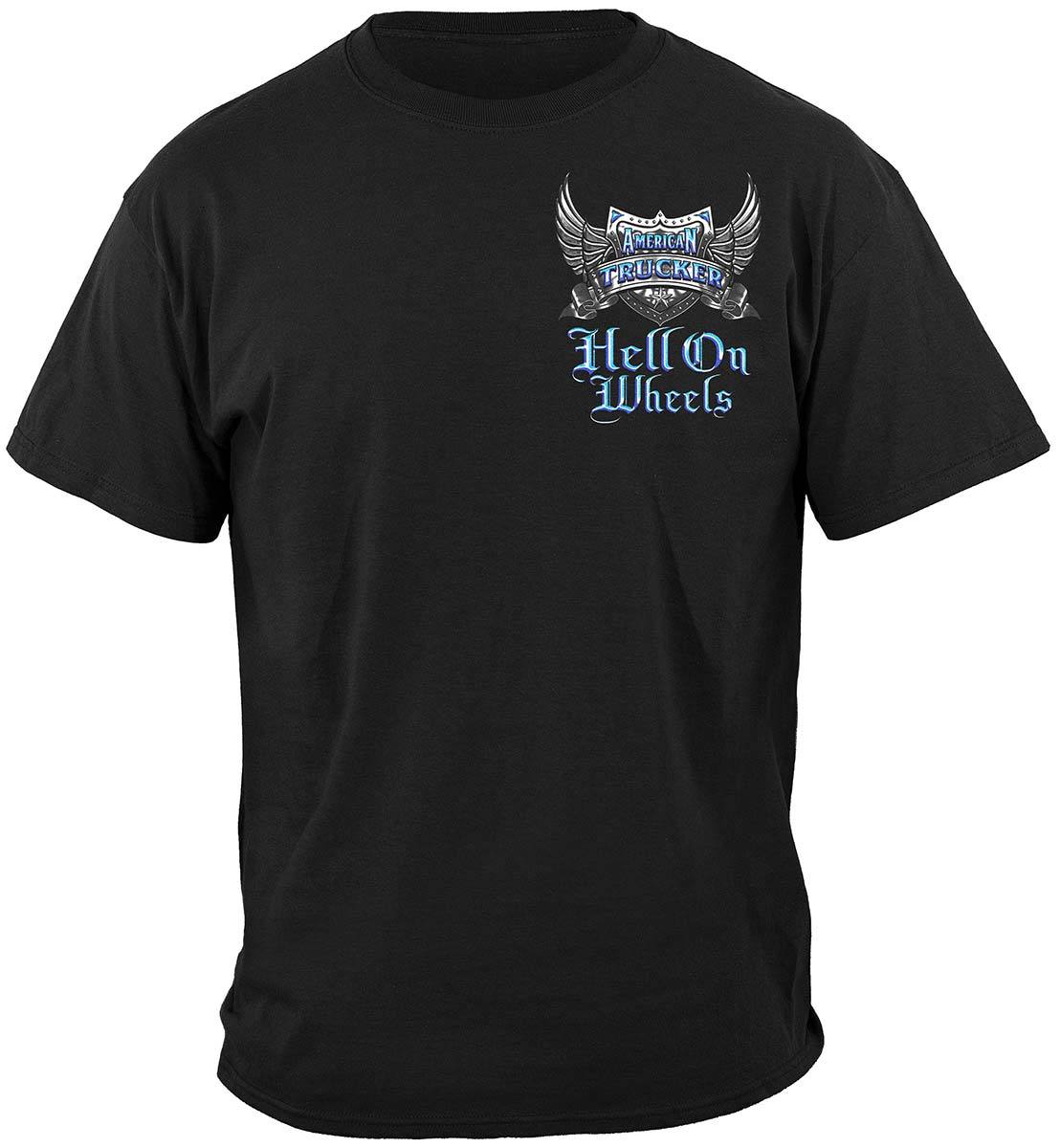 Trucker Hell On Wheels Premium Hooded Sweat Shirt