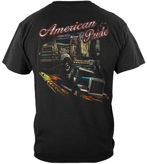 More Picture, Trucker American Pride Premium Hooded Sweat Shirt