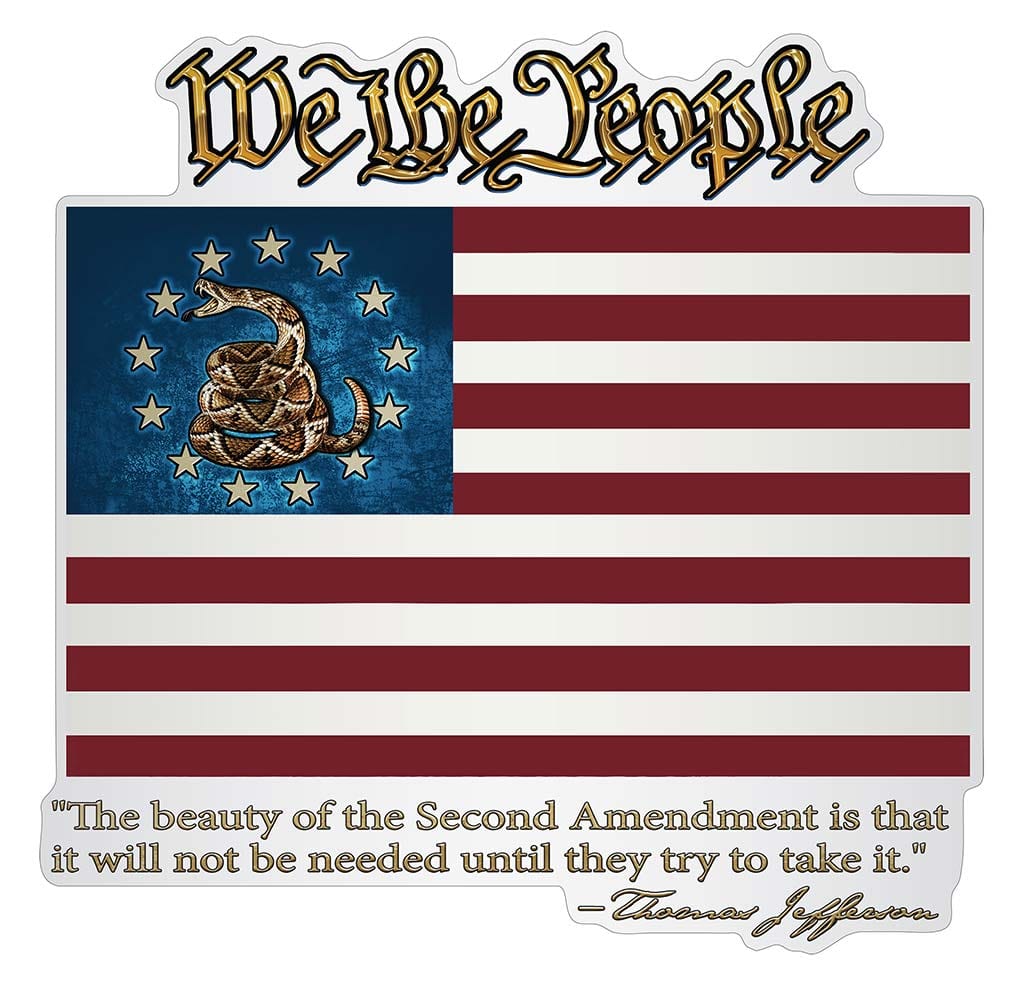 2nd Amendment We The People Thomas Jefferson Premium Reflective Decal