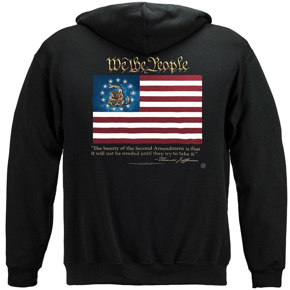 2nd Amendment We The People Thomas Jefferson Premium Men&#39;s Hooded Sweat Shirt