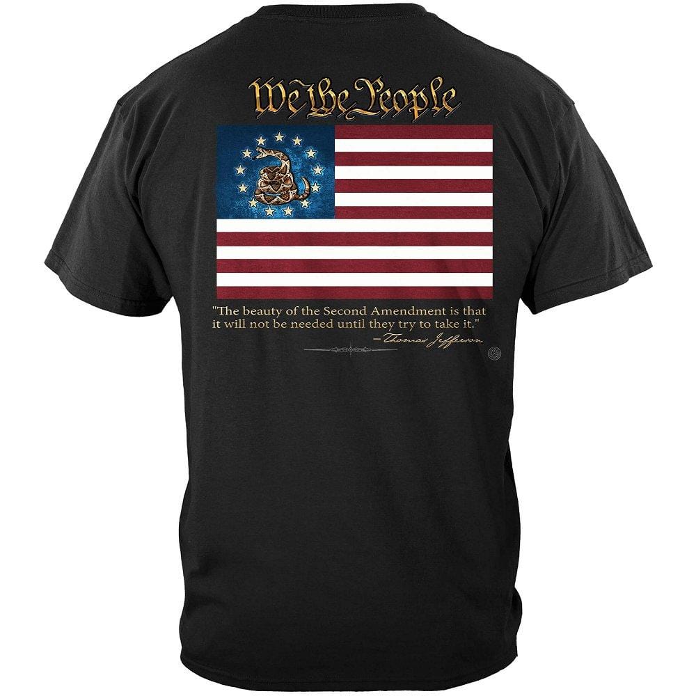2nd Amendment We The People Thomas Jefferson Premium Men&#39;s Hooded Sweat Shirt