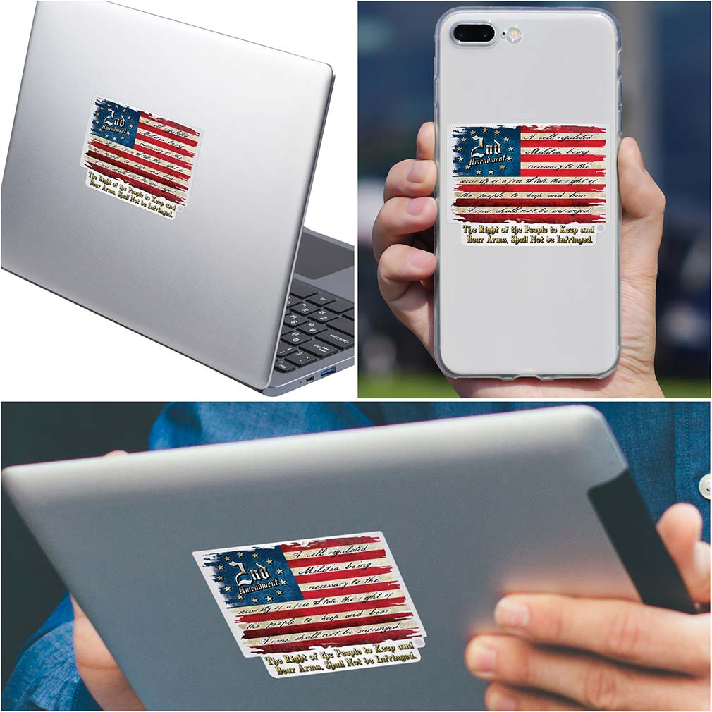 2nd Amendment The Right of the people Patiotic Patriot Premium Reflective Decal