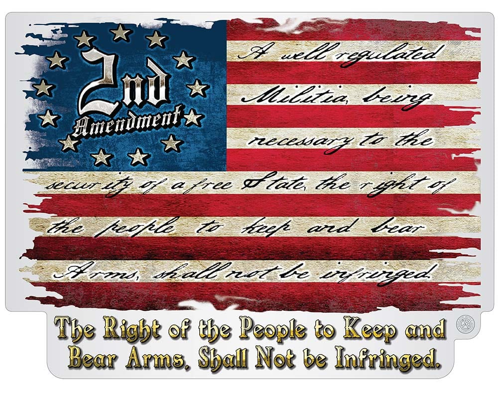 2nd Amendment The Right of the people Patiotic Patriot Premium Reflective Decal