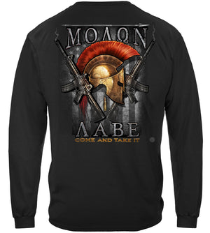 More Picture, 2nd Amendment Molon Labe Premium Men's Long Sleeve