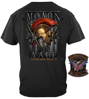 More Picture, 2nd Amendment Molon Labe Premium Men's Hooded Sweat Shirt