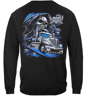 More Picture, American Trucker Skull Premium T-Shirt