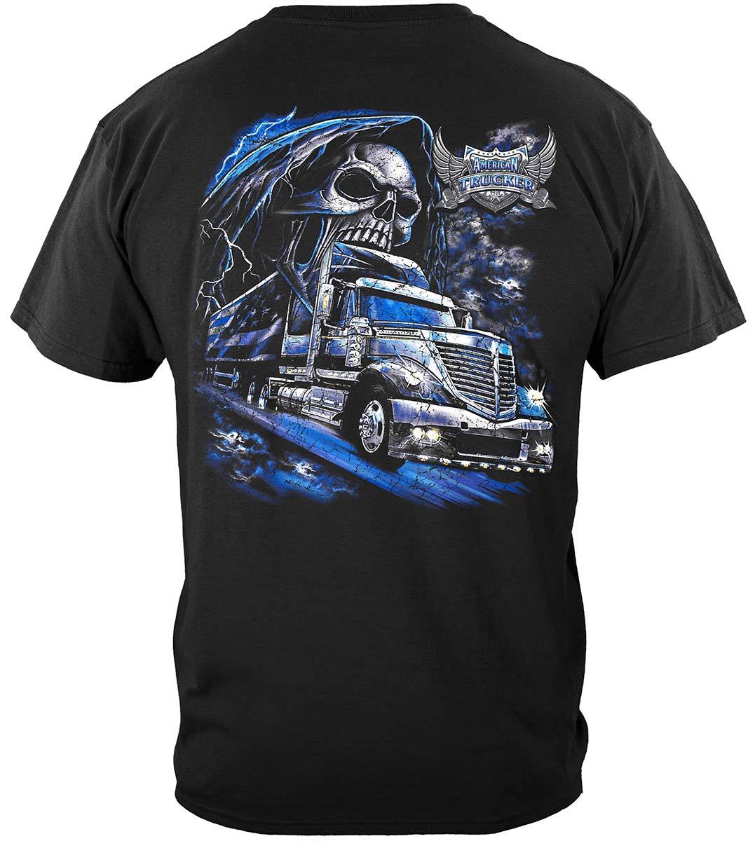 American Trucker Skull Premium T-Shirt