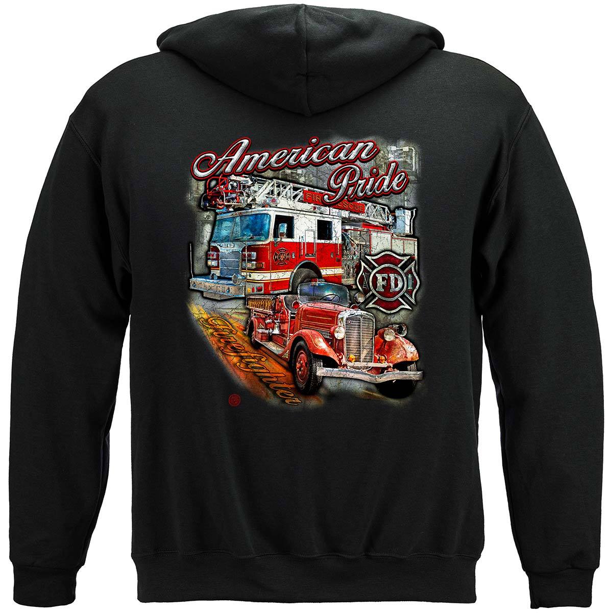American Pride Firefighter Premium Hooded Sweat Shirt