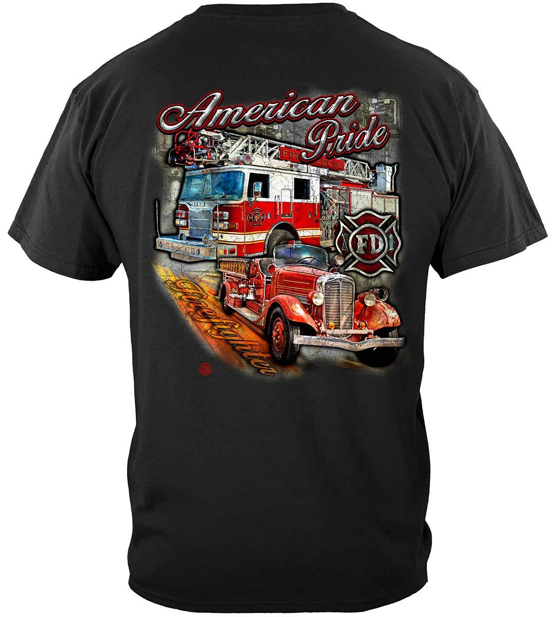 American Pride Firefighter Premium Hooded Sweat Shirt