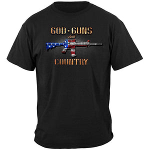 More Picture, 2nd Amendment God, Guns & Country Premium Men's T-Shirt